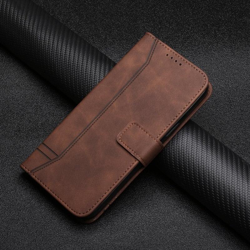 Matte Leather Wallet Case for Redmi Note 11 11S 11 Pro 10 9 8 7 Redmi 10 10C 10A 9T 9A 9C 9 8 Flip Cover for M4 Pro X4 Pro F4 M3 Premium PU Leather Wallet Case Stevvex