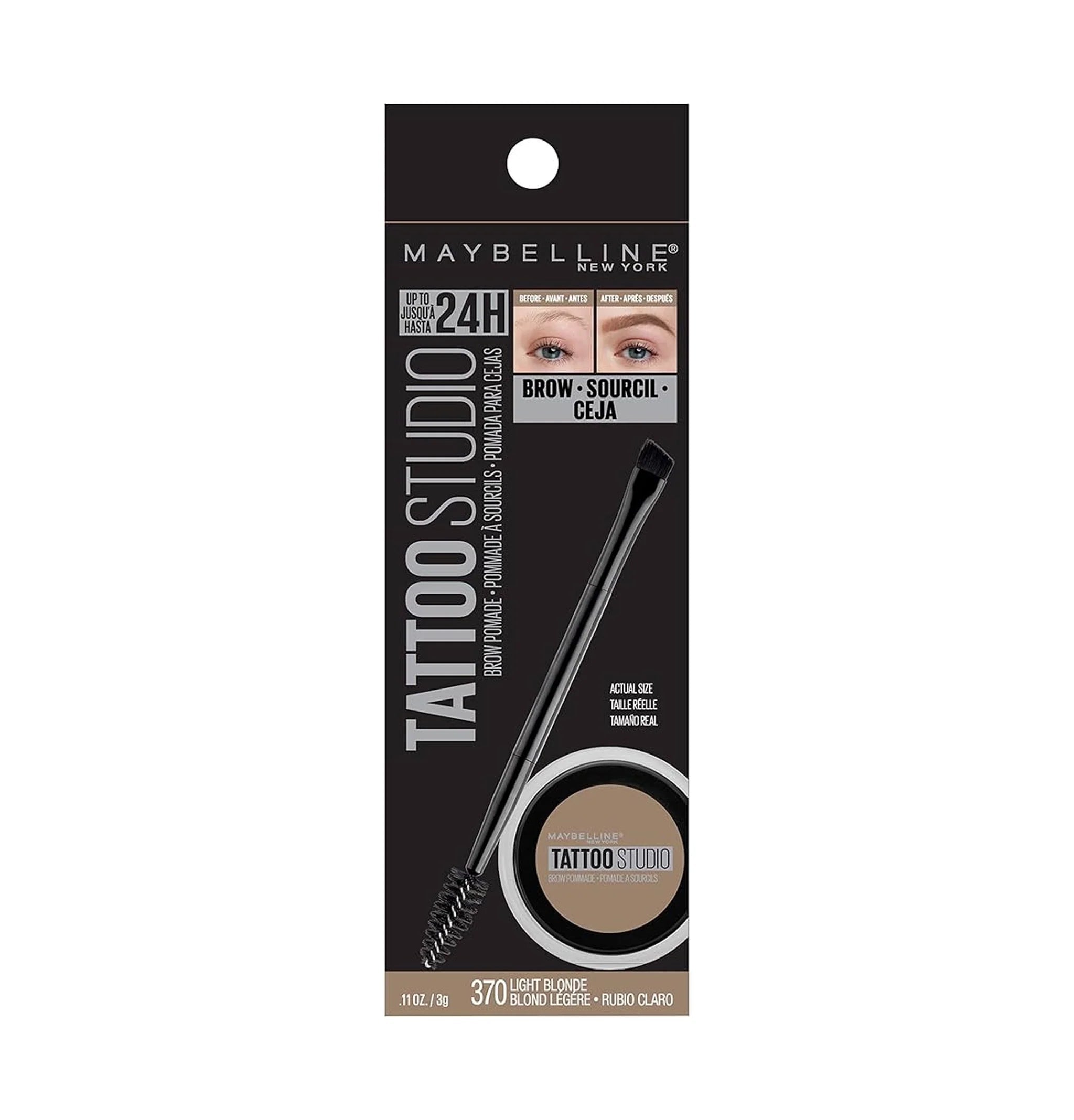 Maybelline Tattoo Studio Brow Pomade 372 Blonde .106oz - New This is Beauty US