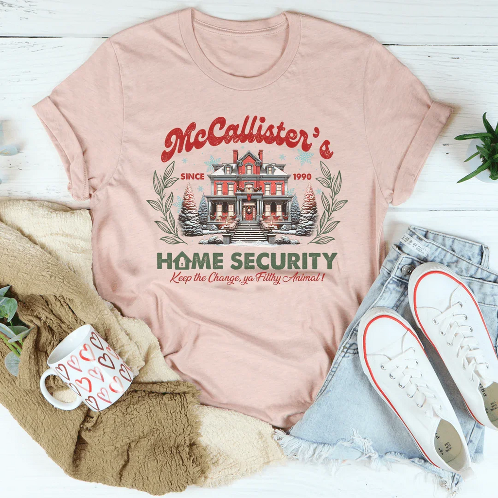 McCallister's Home Security Tee Peachy Sunday
