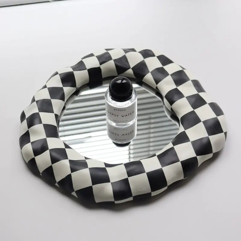 Black & White Checkerboard Vanity Mirror Pi-Mart