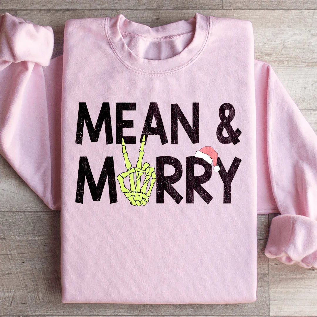 Mean & Merry Sweatshirt Peachy Sunday