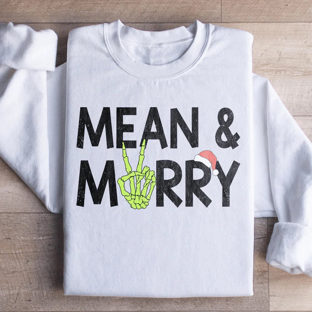 Mean & Merry Sweatshirt Peachy Sunday