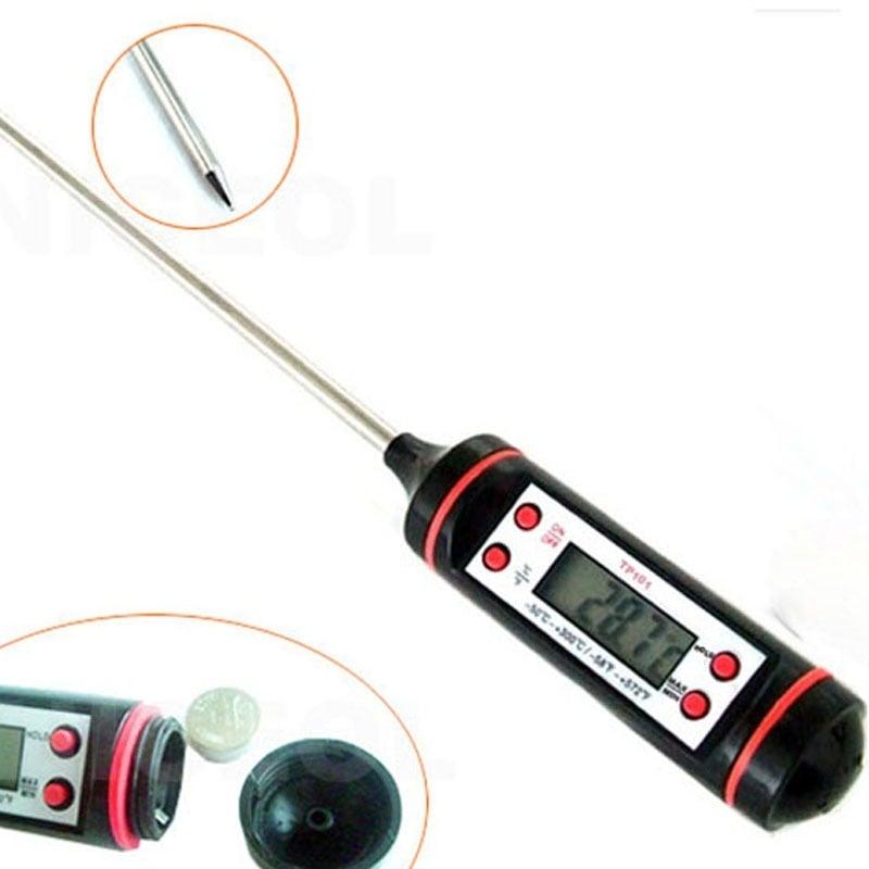 Meat Digital Cooking Food Kitchen BBQ Thermometer Digital Candy Candle Thermometer Cooking Kitchen BBQ Grill Thermometer Probe Instant Read Thermometer for Liquids Pork Milk Water Milk Oil Liquid Oven Digital Temperature Sensor Meter Thermocouple Stevvex