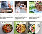 Meat Digital Cooking Food Kitchen BBQ Thermometer Digital Candy Candle Thermometer Cooking Kitchen BBQ Grill Thermometer Probe Instant Read Thermometer for Liquids Pork Milk Water Milk Oil Liquid Oven Digital Temperature Sensor Meter Thermocouple Stevvex
