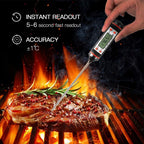 Meat Digital Cooking Food Kitchen BBQ Thermometer Digital Candy Candle Thermometer Cooking Kitchen BBQ Grill Thermometer Probe Instant Read Thermometer for Liquids Pork Milk Water Milk Oil Liquid Oven Digital Temperature Sensor Meter Thermocouple Stevvex