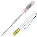 Meat Digital Cooking Food Kitchen BBQ Thermometer Digital Candy Candle Thermometer Cooking Kitchen BBQ Grill Thermometer Probe Instant Read Thermometer for Liquids Pork Milk Water Milk Oil Liquid Oven Digital Temperature Sensor Meter Thermocouple Stevvex