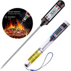 Meat Thermometer Digital Cooking Food Digital Candy Cooking Thermometer Kitchen Cooking Thermometer Instant Read for BBQ Grill Oil Milk Bath Water Deep Fry Kitchen BBQ Probe Water Milk Oil Liquid Oven Digital Temperature Sensor Meter Thermocouple Stevvex