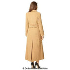 Wool Blend Double Breasted Long Coat