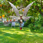 Memorial Butterfly Wind Chimes Angel Butterfly Wings Flying Bird Wind Chimes Art Wings Wind Chime Hummingbird Wind Chime Gift Of Love One Mom Dad Daughter Outdoor Large Chimes For Patio Garden Porch Yard Black Hanging Decoration Stevvex