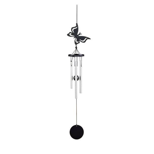 Memorial Butterfly Wind Chimes Angel Butterfly Wings Flying Bird Wind Chimes Art Wings Wind Chime Hummingbird Wind Chime Gift Of Love One Mom Dad Daughter Outdoor Large Chimes For Patio Garden Porch Yard Black Hanging Decoration Stevvex