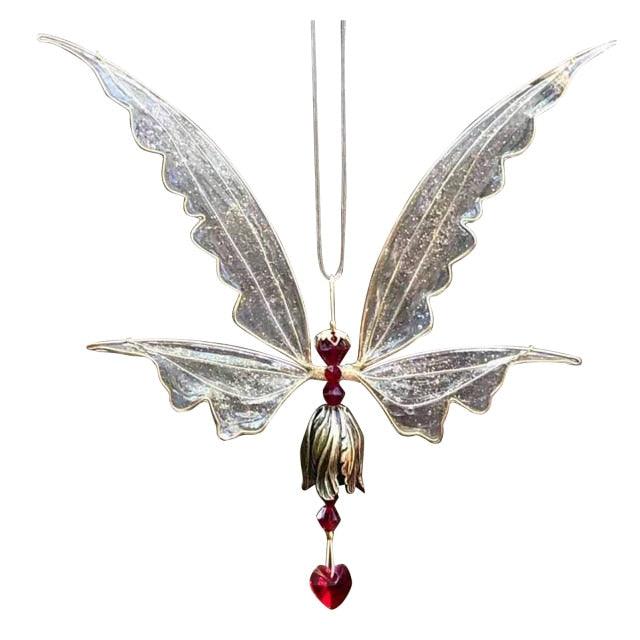 Memorial Butterfly Wind Chimes Angel Butterfly Wings Flying Bird Wind Chimes Art Wings Wind Chime Hummingbird Wind Chime Gift Of Love One Mom Dad Daughter Outdoor Large Chimes For Patio Garden Porch Yard Black Hanging Decoration Stevvex