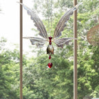 Memorial Butterfly Wind Chimes Angel Butterfly Wings Flying Bird Wind Chimes Art Wings Wind Chime Hummingbird Wind Chime Gift Of Love One Mom Dad Daughter Outdoor Large Chimes For Patio Garden Porch Yard Black Hanging Decoration Stevvex