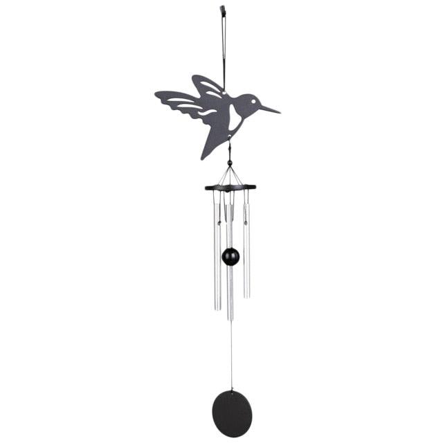 Memorial Butterfly Wind Chimes Angel Butterfly Wings Flying Bird Wind Chimes Art Wings Wind Chime Hummingbird Wind Chime Gift Of Love One Mom Dad Daughter Outdoor Large Chimes For Patio Garden Porch Yard Black Hanging Decoration Stevvex