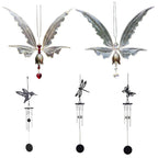 Memorial Butterfly Wind Chimes Angel  Wings Flying Bird Wind Chimes Garden Art Wings Wind Chime Patio Hummingbird Wind Chime Garden Hanging Decoration Outdoor Large Chimes For Patio  Porch Yard Black Stevvex