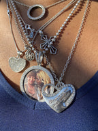 Memorial Heart Necklace Always On My Mind Pendant Silver