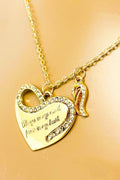 Memorial Heart Necklace Always On My Mind Pendant Silver
