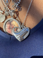 Memorial Heart Necklace Always On My Mind Pendant Silver
