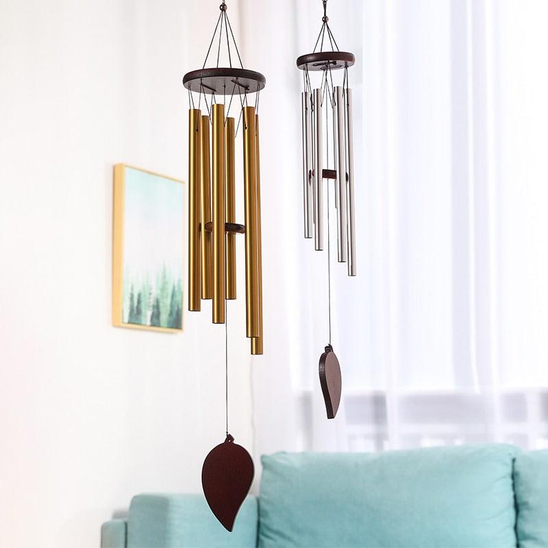 Memorial Wind Chimes for Outside Deep Tone Antique Outdoor Sympathy Wind-Chime Resonant 6 Tubes Wind Chime Bells Wind Hanging Living  Elegant Chime Home Decor Gift Car Outdoor Yard Garden Metal Wind Music Stevvex