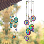 Memorial Wind Chimes Rainbow Maker Window Hanging Sun Catcher Wind Chimes Decoration For Patio Balcony Garden Wall Hanging Ornament Decor Stevvex