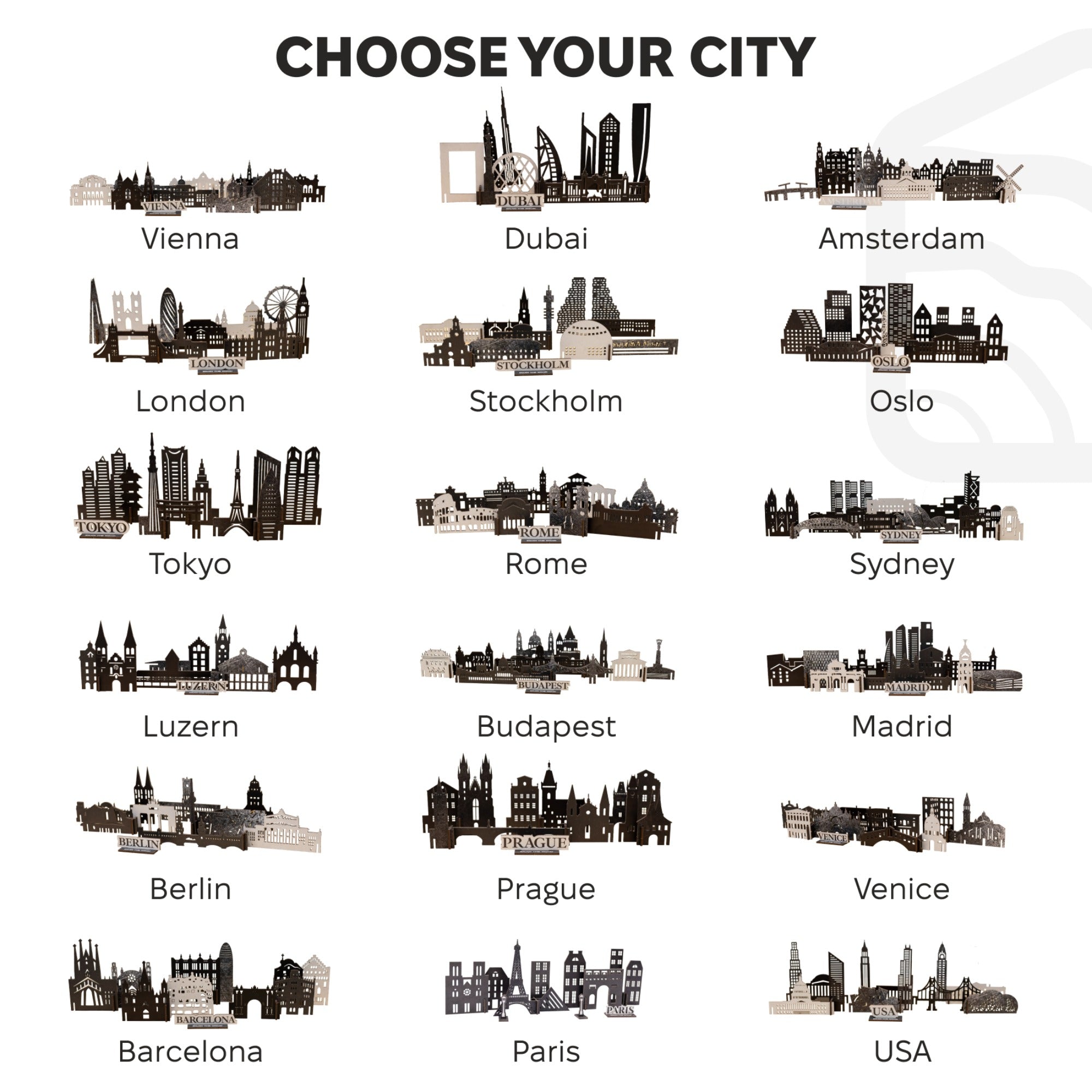 Wooden Travel Decor Memory City – Sydney