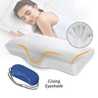 Memory Foam Bed Orthopedic Pillow Neck Protection Slow Rebound Memory Pillow Butterfly Shaped Health Cervical Neck Cotton Pillow Bed Orthopedic Pillow For Cervical Pillow Slow Rebound Adult Neck Guard Pillow Sleep Pillow Orthopedic Contour Memory Foam Stevvex