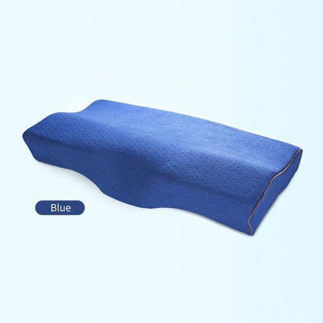 Memory Foam Bed Orthopedic Pillow Neck Protection Slow Rebound Memory Pillow Butterfly Shaped Health Cervical Neck Cotton Pillow Bed Orthopedic Pillow For Cervical Pillow Slow Rebound Adult Neck Guard Pillow Sleep Pillow Orthopedic Contour Memory Foam Stevvex