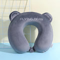 Memory Foam U-Shaped Pillow Slow Rebound Neck Pillow Nap Airplane Pillow Travel Cartoon Memory U-Shaped Headrest Long Trip Memory Foam Pillow with Snap U-Shaped Airplane Car Flight Head Neck Support Pillow with Washable Cover Stevvex