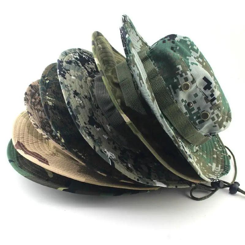 Men Adjustable Sun Hats Camouflage Tactical Cap Camo Men Outdoor Caps Sports Summer UV Protection One Size Fishing Hat Hiking Hunting Hats Stevvex