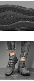 Men Beige Casual Shoes Outdoor Comfy Walking Sneakers Fashion All-Match Sneakers Breathable Cloth Casual Sports Flats Men Lightweight Outdoor Running Sneakers Stevvex