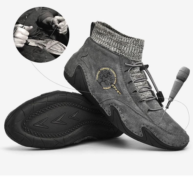 Men Beige Casual Shoes Outdoor Comfy Walking Sneakers Fashion All-Match Sneakers Breathable Cloth Casual Sports Flats Men Lightweight Outdoor Running Sneakers Stevvex