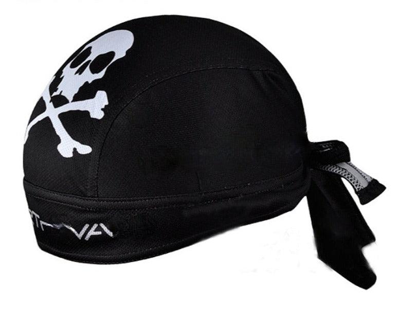Men Black Cycling Bicycle Outdoor Sports Pirate Bike Hat Cap Women Sport Headband Sweat Absorption Quick Drying Bandana Rag Skull Cap for Men Women Cooling Helmet Liner Sweat Wicking Breathable Head Scarf Bandana Beanie Caps Cycling Stevvex