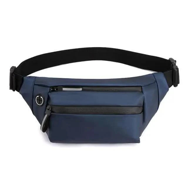 Men Blue Waterproof Belt Bag Fashion Chest Pack New Design High Quality Outdoor Sports Fanny Pack Men's Travel Shoulder Bags Stevvex