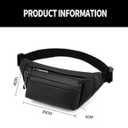 Men Blue Waterproof Belt Bag Fashion Chest Pack New Design High Quality Outdoor Sports Fanny Pack Men's Travel Shoulder Bags Stevvex