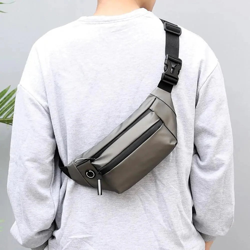 Men Blue Waterproof Belt Bag Fashion Chest Pack New Design High Quality Outdoor Sports Fanny Pack Men's Travel Shoulder Bags Stevvex