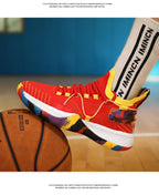 Men Breathable Basketball Shoes Shockproof High Top Sneakers Cushioning Sport Shoes Outdoor Training Ankle Boots Lightning Professional Anti Slip Sports Shoes For Running Walking Sport