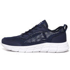 Men Casual Black Sneakers Fashion Light Breathable Summer Outdoor Beach Mesh Gym Running Sneakers Men Breathable Mesh Ultra Comfortable Athletic Fashion Jogging Sneaker