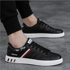 Men Casual Shoes Summer New Fashion Flat Breathable Sneakers Light Sneaker White Business Casual Fashionable Sports Shoes Vulcanized White Flat Sneakers