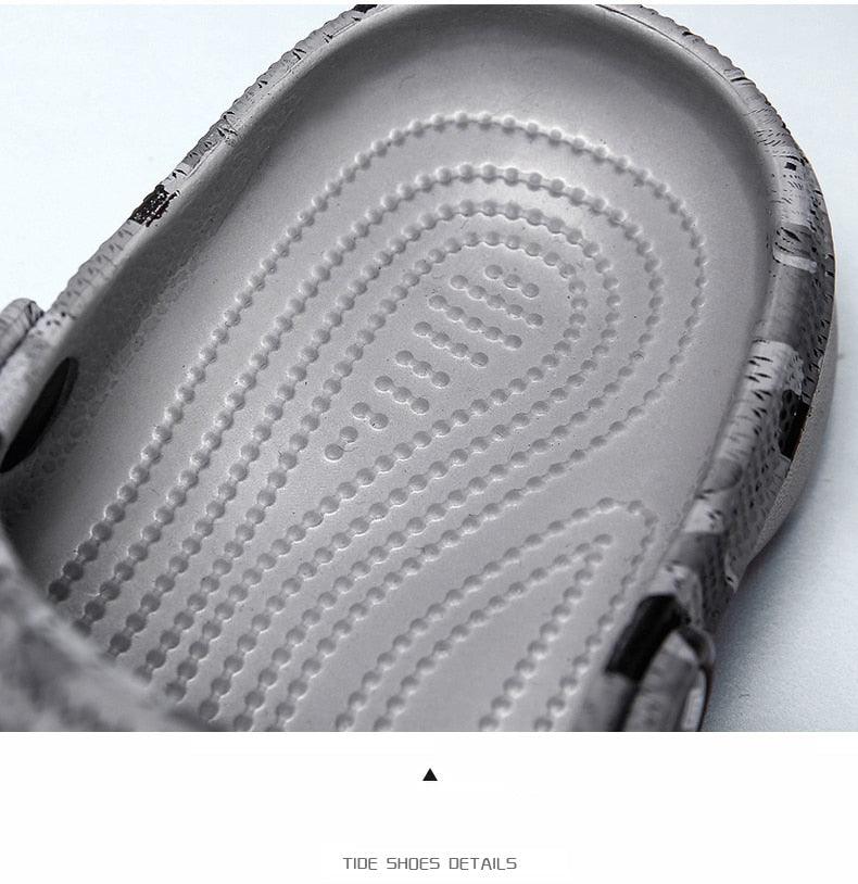 Men Causal Summer Sandals Garden Clogs Soft Memory Hospital Shoes Men Slip On Beach Water Sandals Anti-Skid Water Shoes Summer Garden Camouflage Men Walking Clogs Stevvex