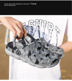 Men Causal Summer Sandals Garden Clogs Soft Memory Hospital Shoes Men Slip On Beach Water Sandals Anti-Skid Water Shoes Summer Garden Camouflage Men Walking Clogs Stevvex