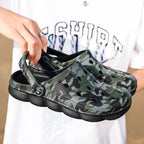 Men Causal Summer Sandals Garden Clogs Soft Memory Hospital Shoes Men Slip On Beach Water Sandals Anti-Skid Water Shoes Summer Garden Camouflage Men Walking Clogs Stevvex