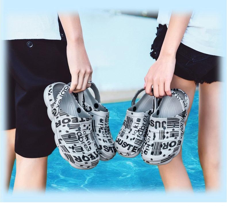 Men Causal Summer Sandals Garden Clogs Soft Memory Hospital Shoes Men Slip On Beach Water Sandals Anti-Skid Water Shoes Summer Garden Camouflage Men Walking Clogs Stevvex
