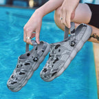 Men Causal Summer Sandals Garden Clogs Soft Memory Hospital Shoes Men Slip On Beach Water Sandals Anti-Skid Water Shoes Summer Garden Camouflage Men Walking Clogs Stevvex