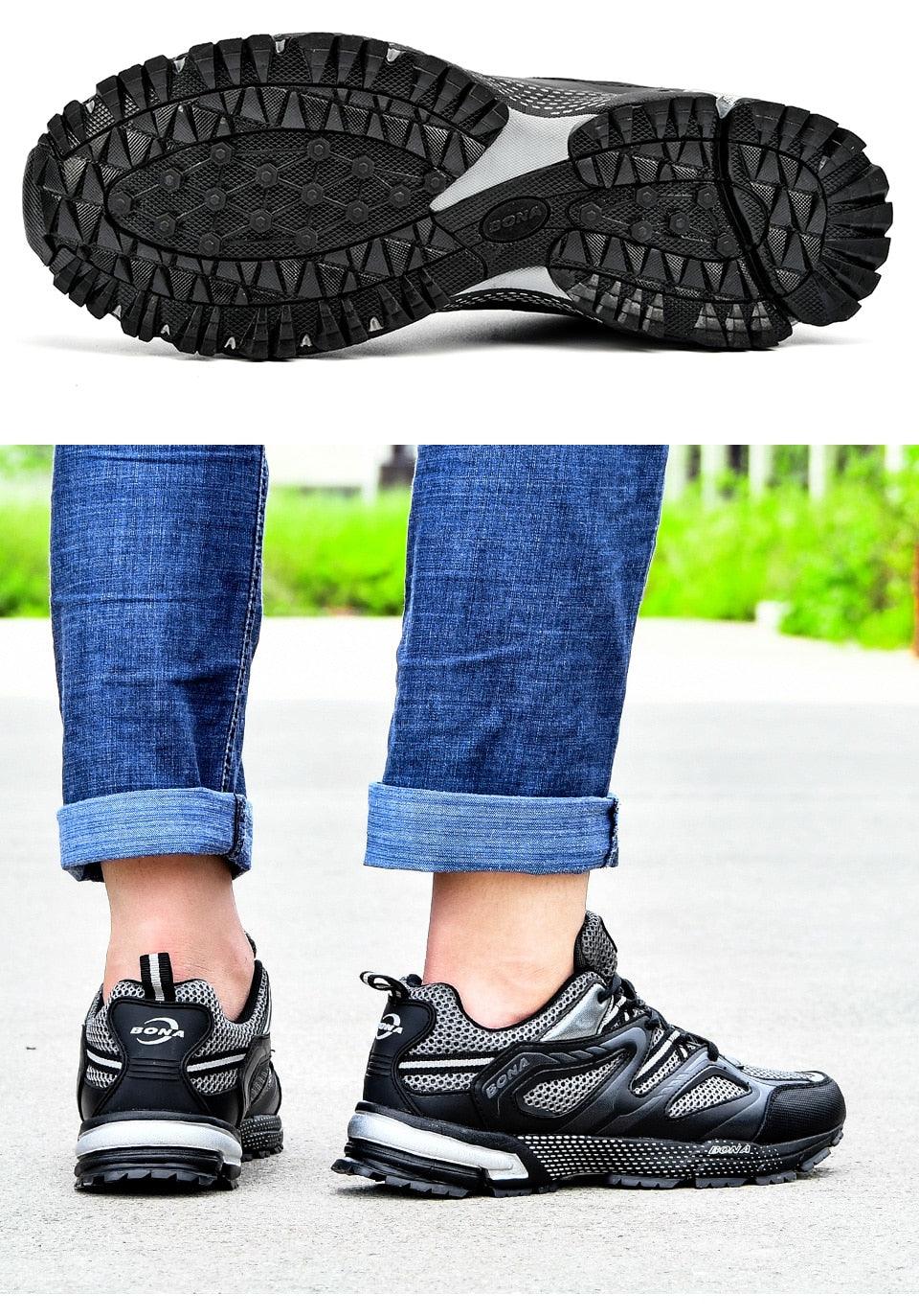 Men Classics Running Shoes Workout Split Mesh Sport Shoes Lace Up Outdoor Jogging Comfortable Mesh Running Mens Shoes Trainers Walking Sneakers Stevvex
