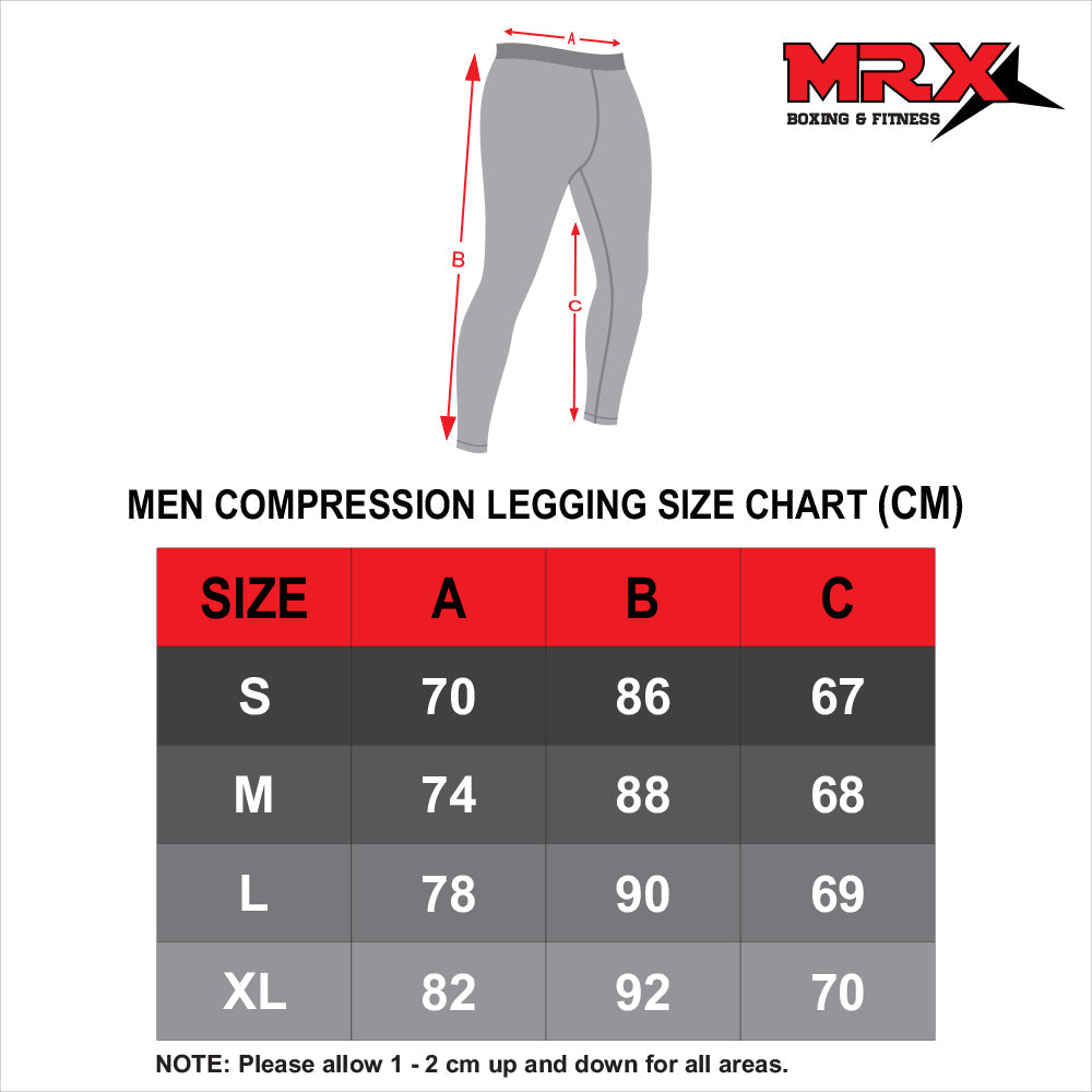 MRX Men's Compression Trouser Pant Base Layer Active Wear Black-Gray - SJB-DIAMOND ELITES