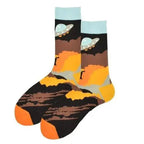 Men Cotton Socks Gradient Color Summer Style Long Wedding Sock Men  Knee High Business Socks Man Socks Men's Ladies Novelty Bright Colorful Patterned Cotton Socks Stevvex
