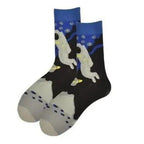 Men Cotton Socks Gradient Color Summer Style Long Wedding Sock Men  Knee High Business Socks Man Socks Men's Ladies Novelty Bright Colorful Patterned Cotton Socks Stevvex