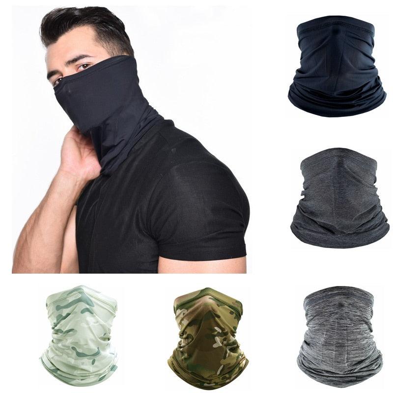Men Cycling Magic Face Scarf Bandana Half Mask Neck Hiking Sports Ice Silk Sun Protection Fishing Bicycle Bike Headband Military Camo Face Shield Cycling Bandana Fishing Buffet Sport Headband Scarf Military Shamash Tactical Desert Keffiyeh Stevvex