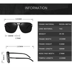 Men Elegant Cool Square Style Fashion Polarized Sunglasses Driving Vintage Design UV400 Sun Glasses Stevvex