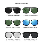 Men Elegant Cool Square Style Fashion Polarized Sunglasses Driving Vintage Design UV400 Sun Glasses Stevvex