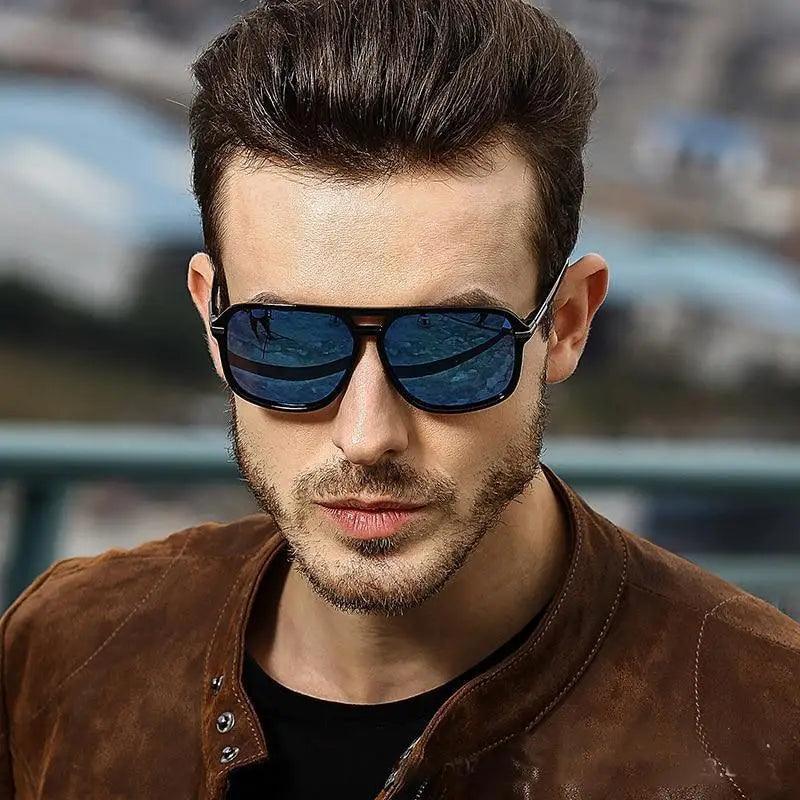 Men Elegant Cool Square Style Fashion Polarized Sunglasses Driving Vintage Design UV400 Sun Glasses Stevvex